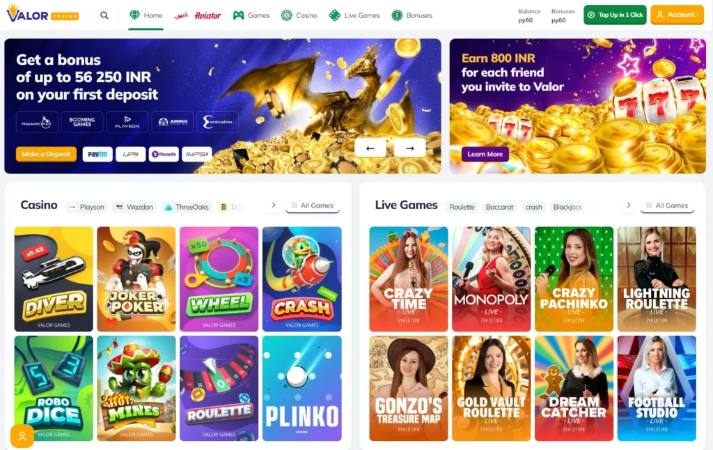 UPI Casino Valorbet: The most trusted Casino in India