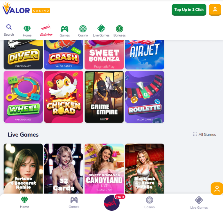 valor casino